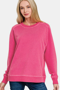 Full Size Pigment Dyed French Terry Sweatshirt