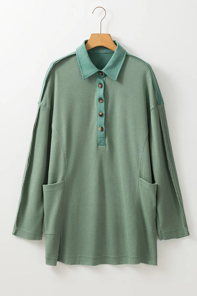 Half Button Long Sleeve