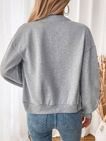 Zip Up Long Sleeve Sweatshirt