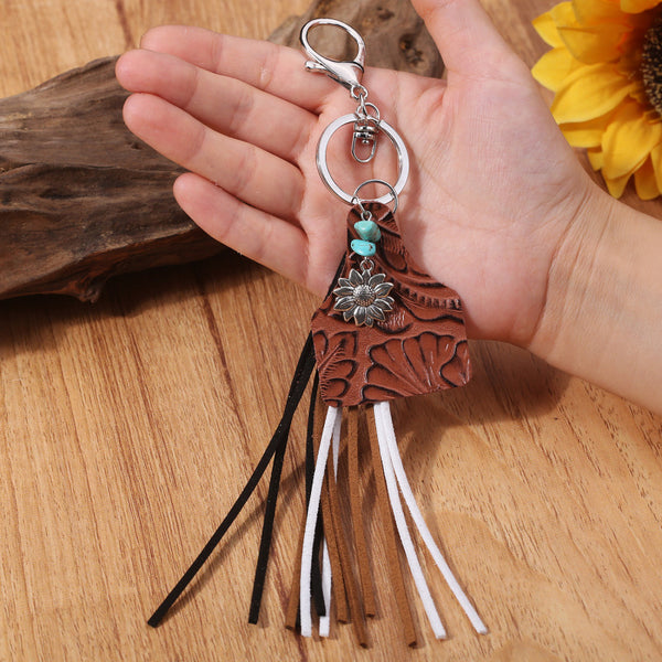 *Doorbuster* Turquoise Fringe Detail Key Chain