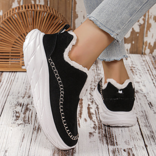 Thermal Suede Platform Slip-On