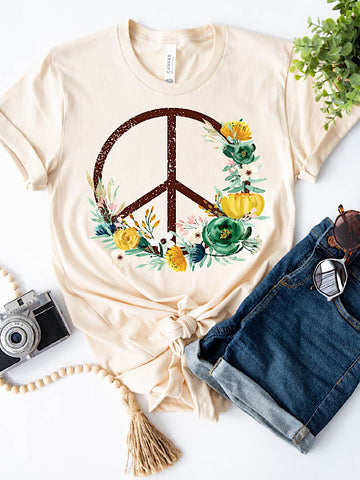 *Preorder* Floral Peace Sign