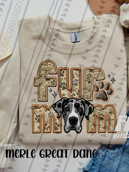 *Preorder* Faux embroidery Fur Mom (A-B) dog options