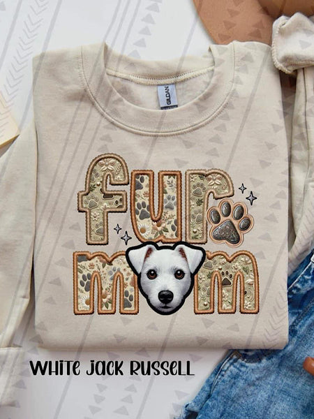 *Preorder* Faux embroidery Fur Mom (E-P) Dog Options