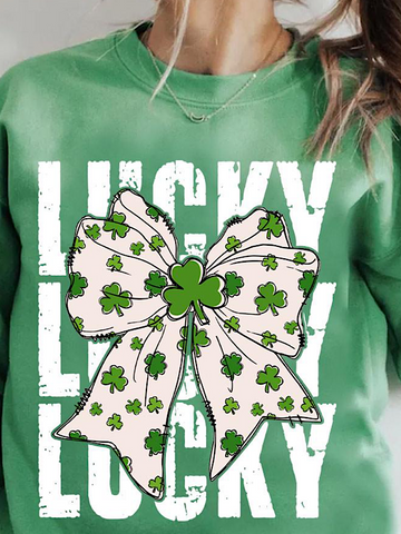 Lucky shamrock bow