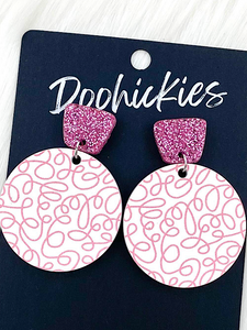 Pink Swirls earrings
