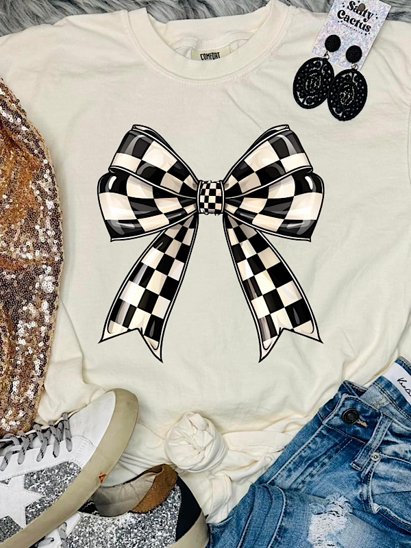 *Preorder* Checkered bow