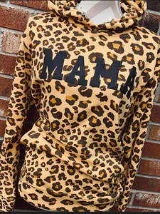 *Preorder* Mama leopard hoodie