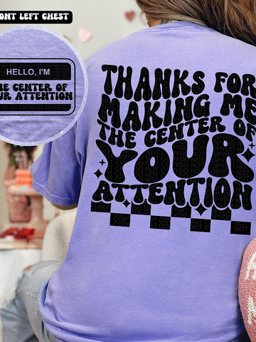 *Preorder* Center of attention