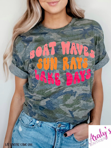 *Preorder* Boat waves sun rays lake days