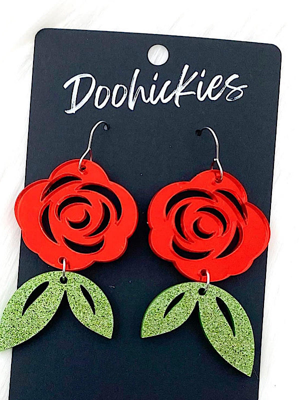 Rose earrings