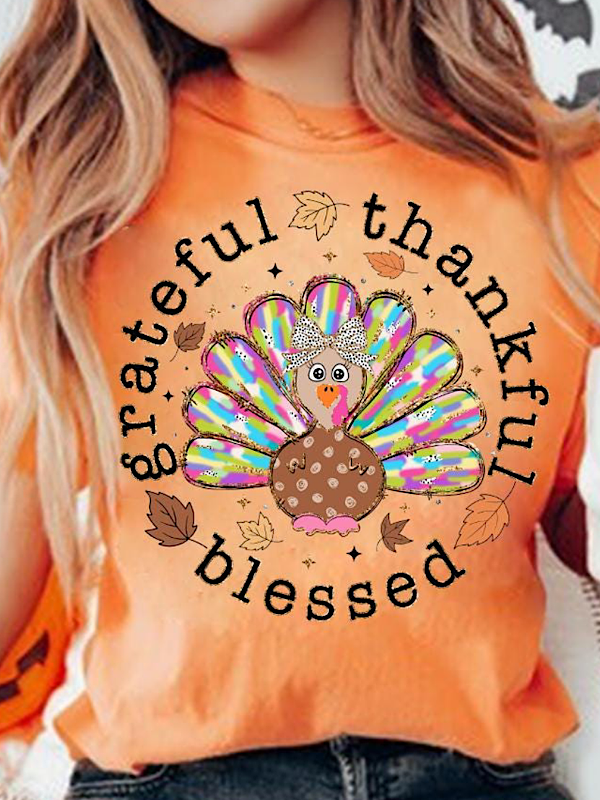 *Preorder* Grateful thankful blessed turkey