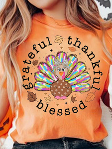 *Preorder* Grateful thankful blessed turkey