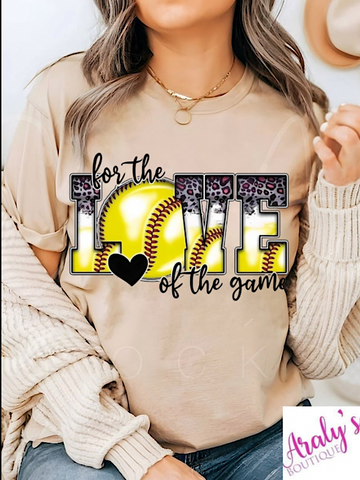 *Preorder* For the love of the game softball