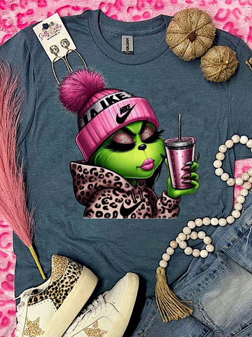 *Preorder* Pink Coffee Grinch Girl