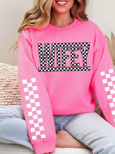 *Preorder* Wifey pink checkered