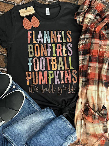 *Preorder* Flannel Fall list tee or flannel option