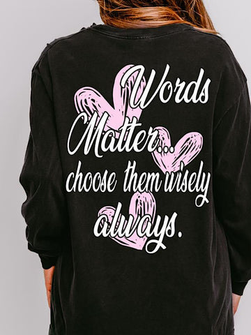 *Preorder* Words black sweatshirts