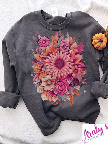 *Preorder* Floral Sweatshirt