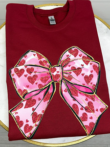 *Preorder* Red bow tee