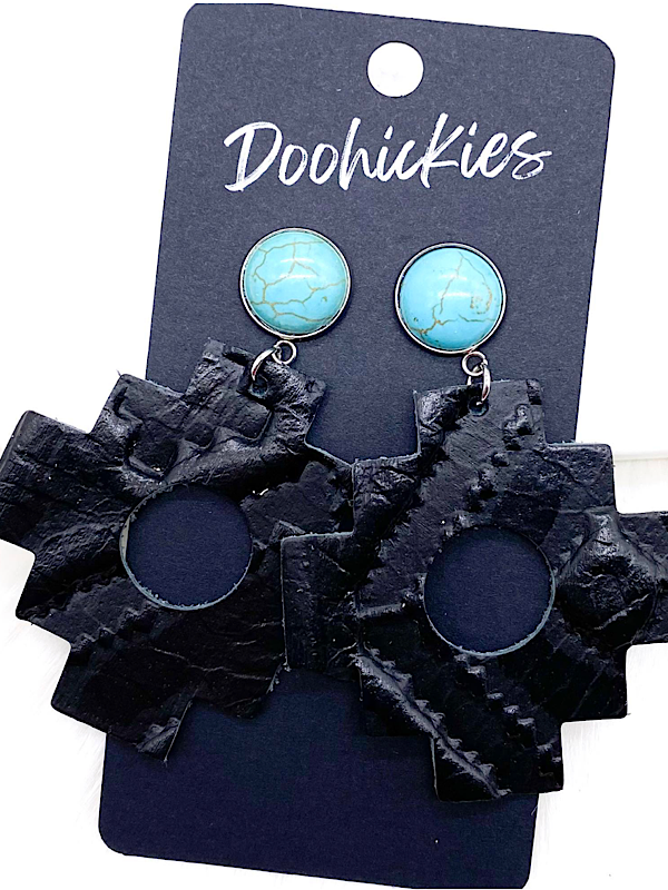 Black Turquoise earrings