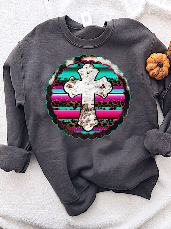 *Preorder* Charcoal serape cross