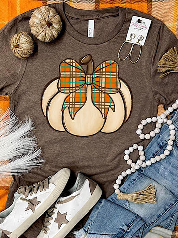 *Preorder* Bow Plaid pumpkin