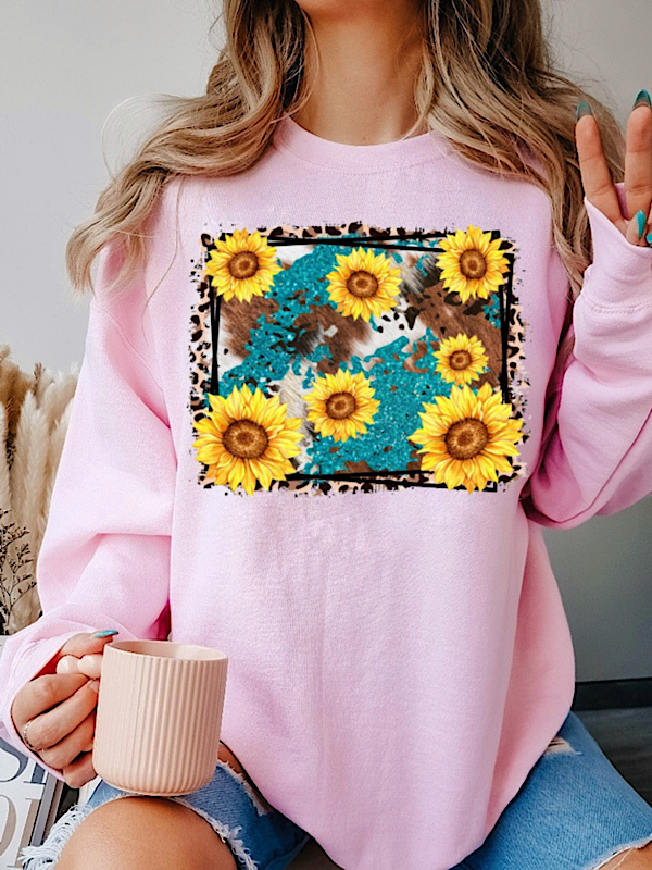 *Preorder* Cowhide sunflowers