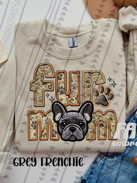 *Preorder* Faux embroidery Fur Mom (E-P) Dog Options