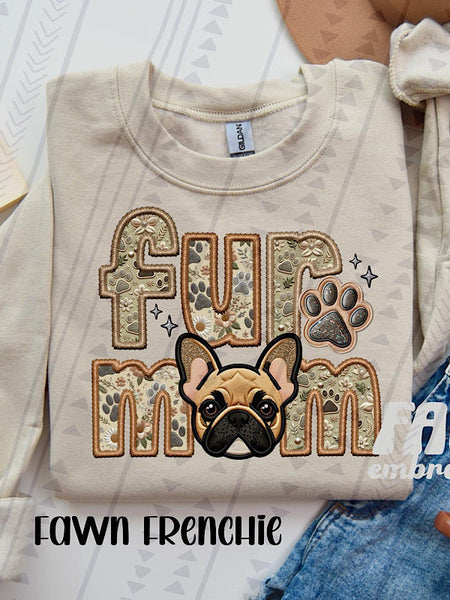 *Preorder* Faux embroidery Fur Mom (E-P) Dog Options