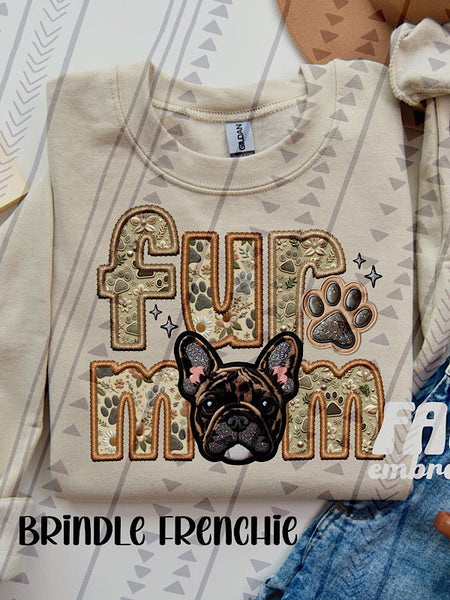 *Preorder* Faux embroidery Fur Mom (E-P) Dog Options