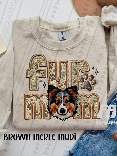 *Preorder* Faux embroidery Fur Mom (A-B) dog options