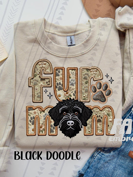 *Preorder* Faux embroidery Fur Mom (E-P) Dog Options