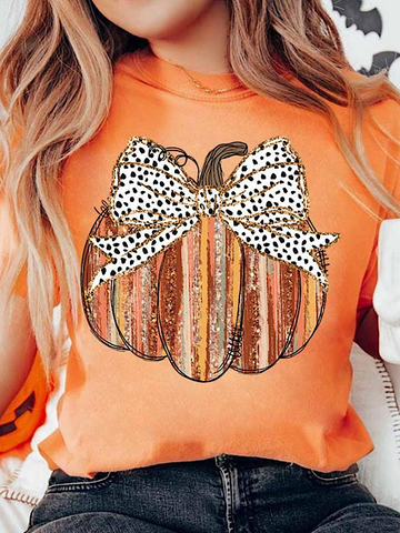 *Preorder* Pumpkin dot bow