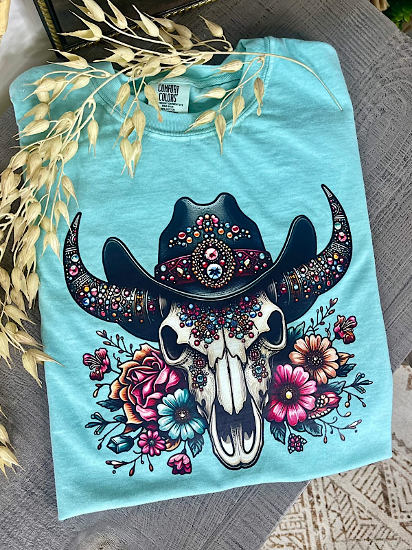 *Preorder* Western skull tee