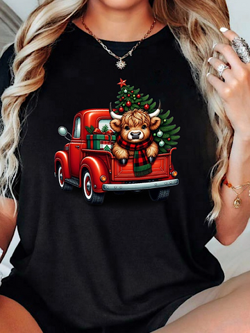 *Preorder* Christmas truck cow