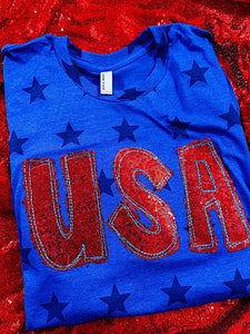 *Preorder* USA sequin embroidery