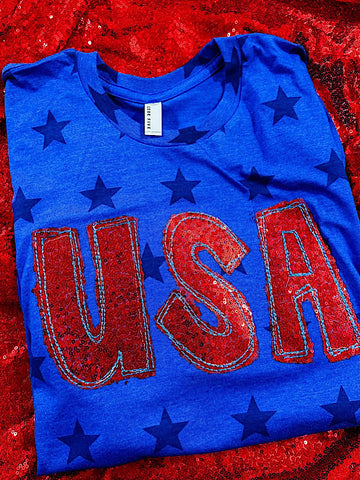 *Preorder* USA sequin embroidery