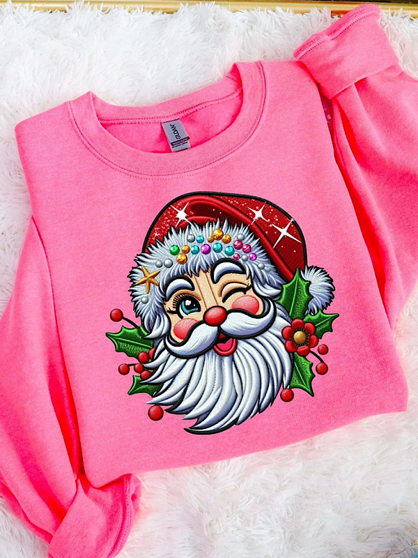 *Preorder* FAUX Santa wink