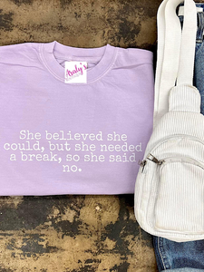 *Preorder* She believed