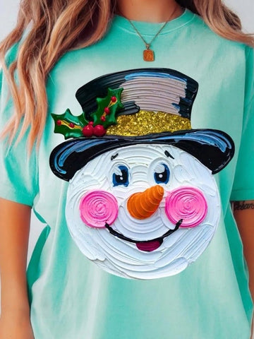 *Preorder* Snowman face tee