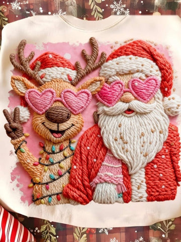 *Preorder* Pink heart Santa