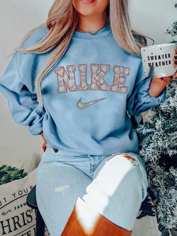 *Preorder* Carolina blue mark check