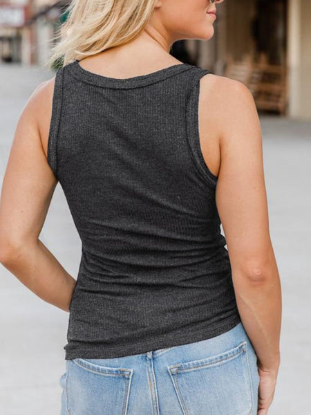 Scoop Neck Wide Strap Tank