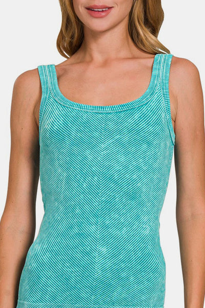 Ribbed Scoop Neck Tank