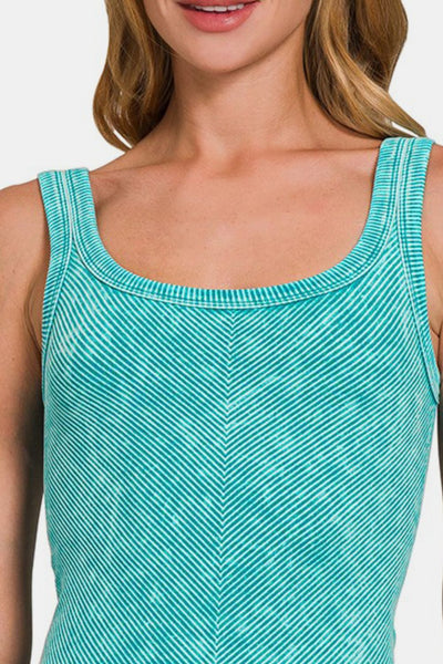 Ribbed Scoop Neck Tank