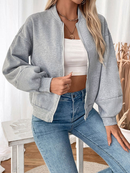 Zip Up Long Sleeve Sweatshirt