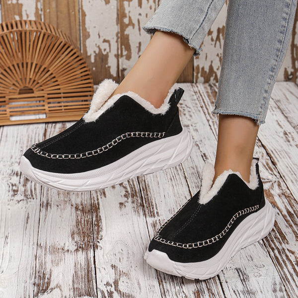 Thermal Suede Platform Slip-On