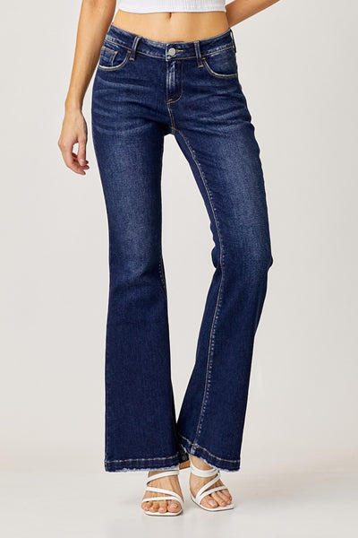 Full Size Low Rise Flare Jeans