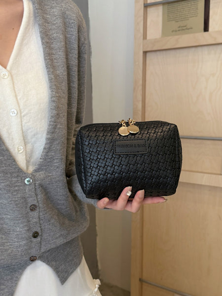 PU Leather Woven Clutch